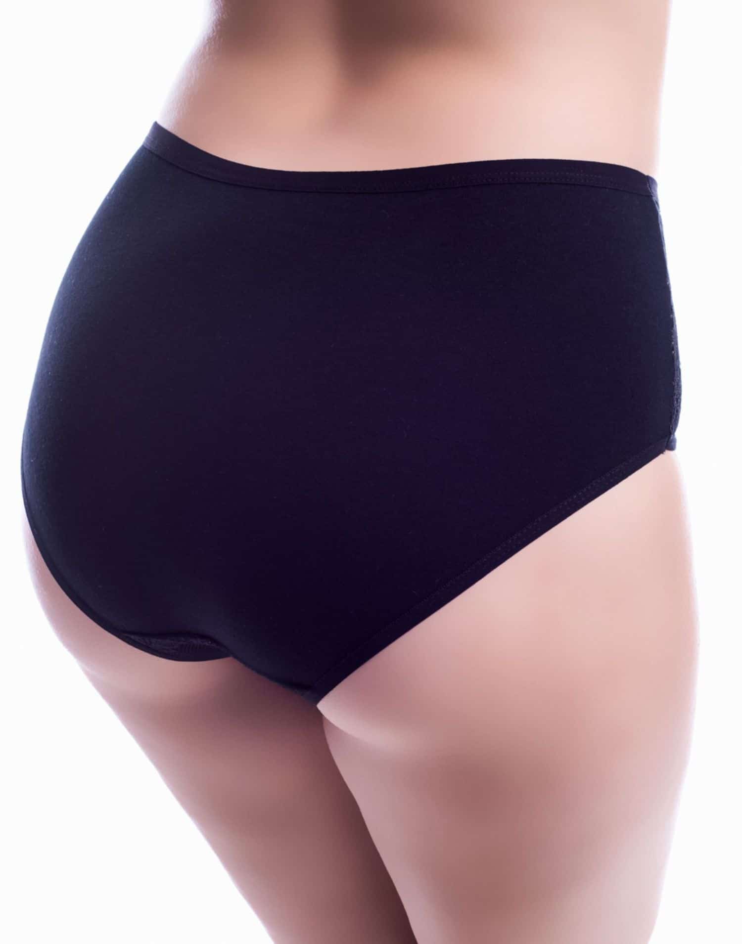 Yüksek Bel Dantelli İşlemeli Külot Toparlayıcı Siyah - Görsel 3