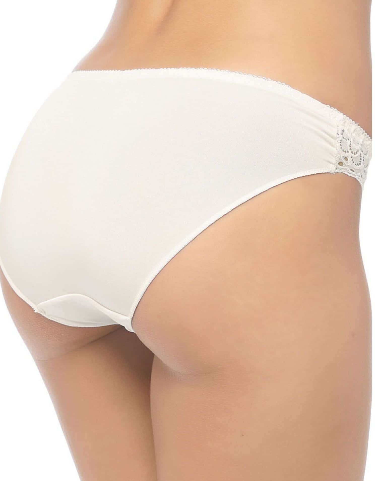 Toparlayıcı Külot Micro Kumaş Dantel Detaylı Ten - Görsel 2