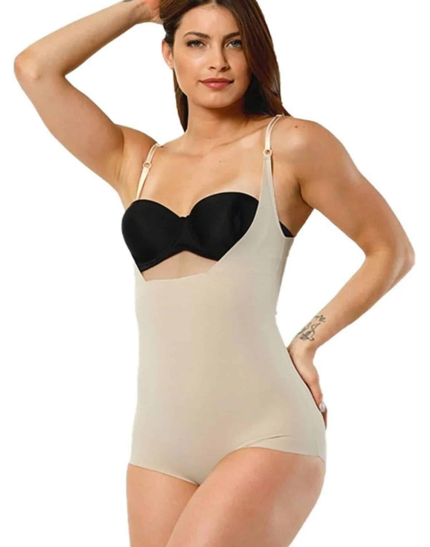 Kaydırmaz Slikonlu İki Beden İncelten Lazer Kesim Dikişsiz Hayalet Korse Ten - Görsel 3