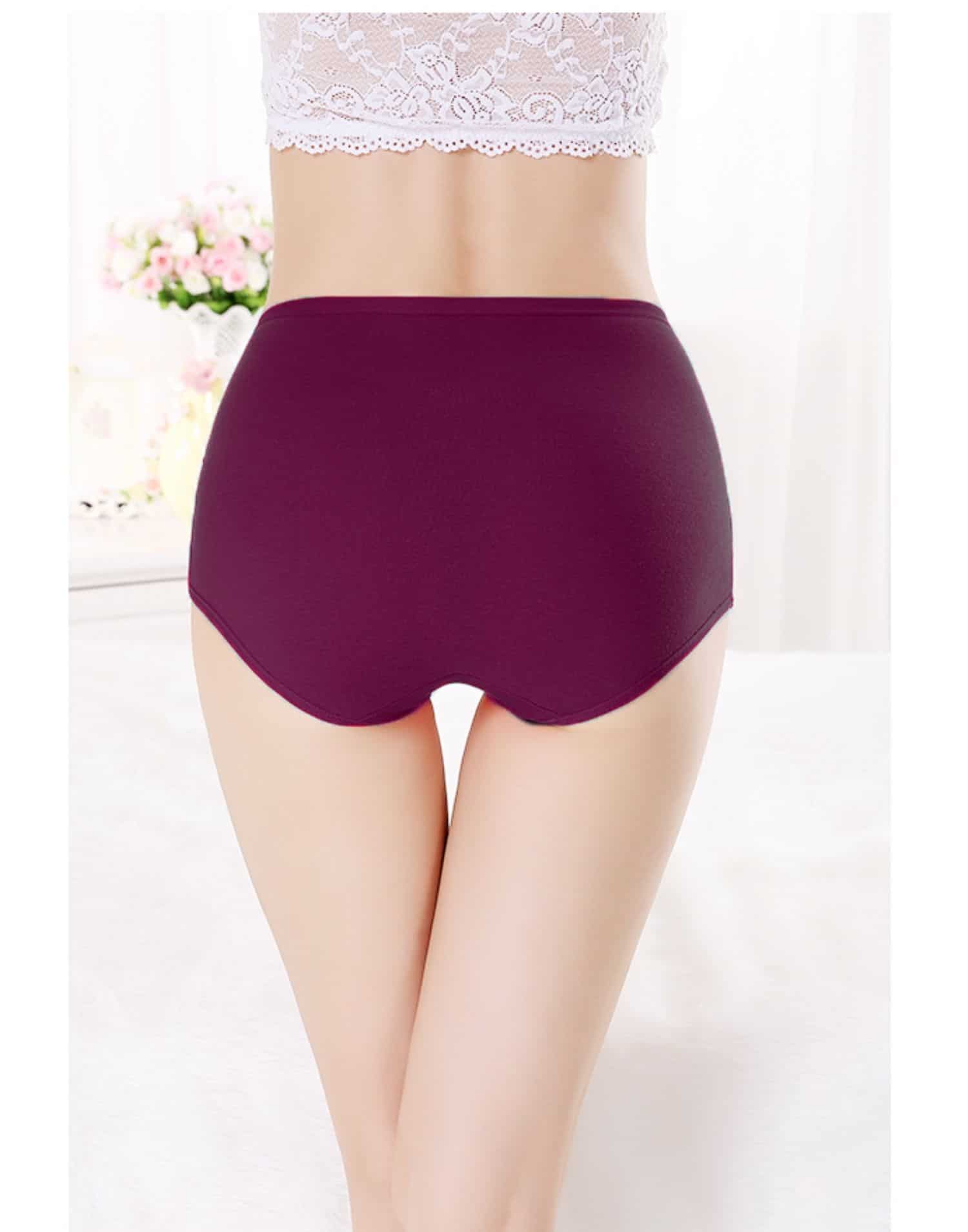 Modal Kumaş Esnek Brazila Külot Mürdüm - Görsel 2