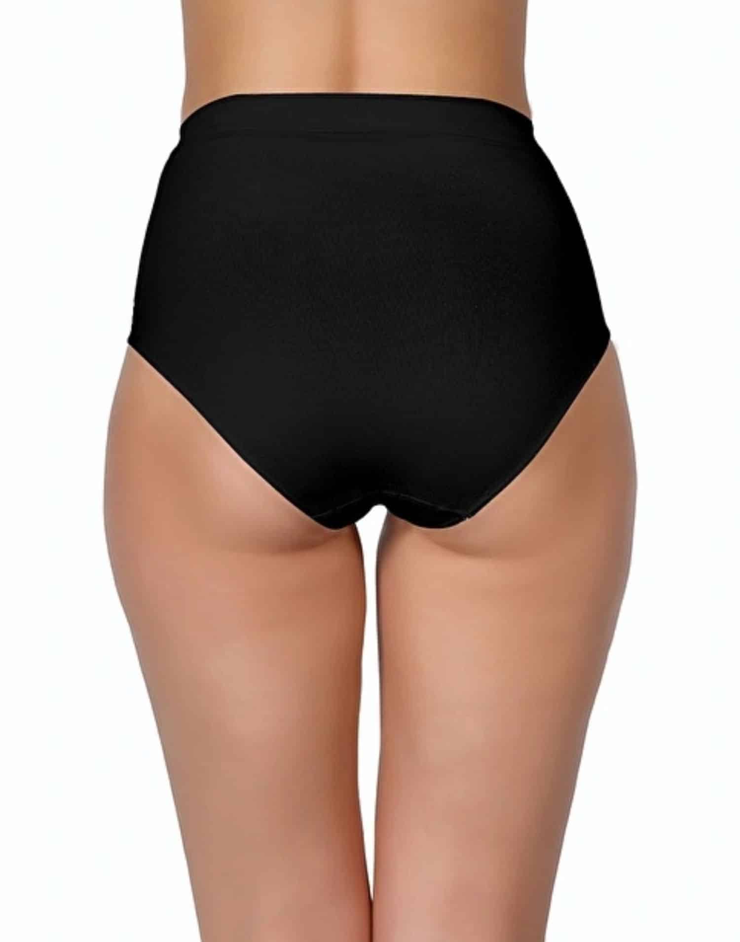 Yüksek Bel Pamuk Toparlayıcı Külot Siyah - Görsel 2