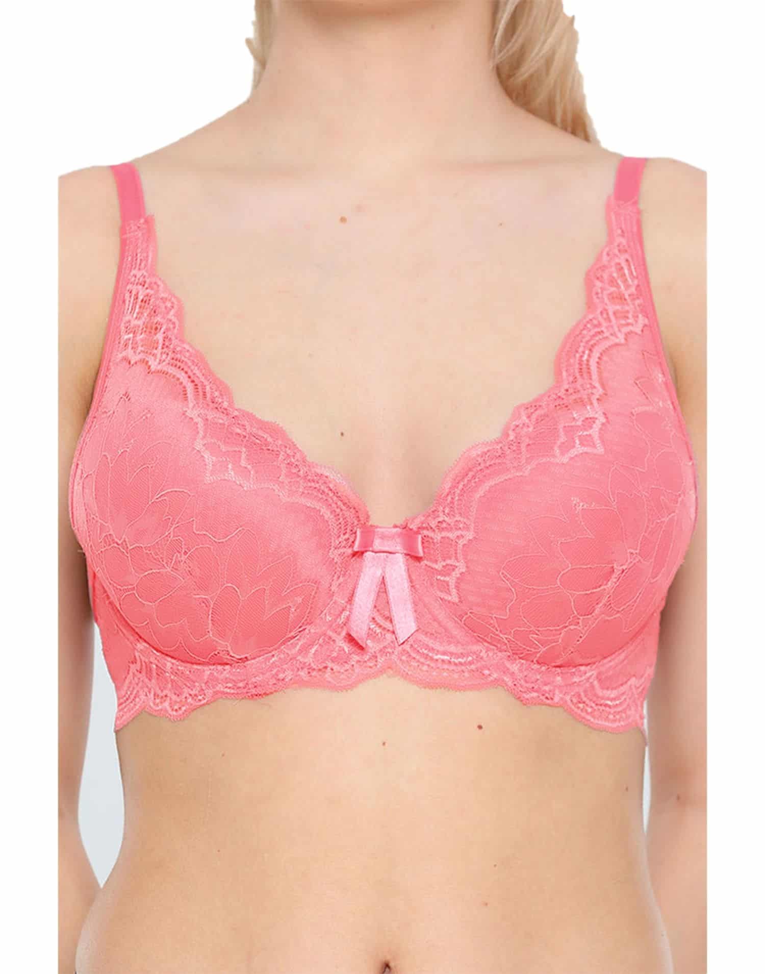 Balenli Toparlayıcı Sütyen Dantelli Gül Kurusu