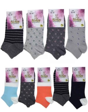 Bayan Likrali Patik Çorap Karışık Renk