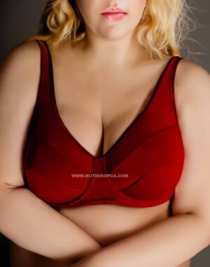 Tüllü Toparlayıcı/Küçültücü Sütyen Bordo