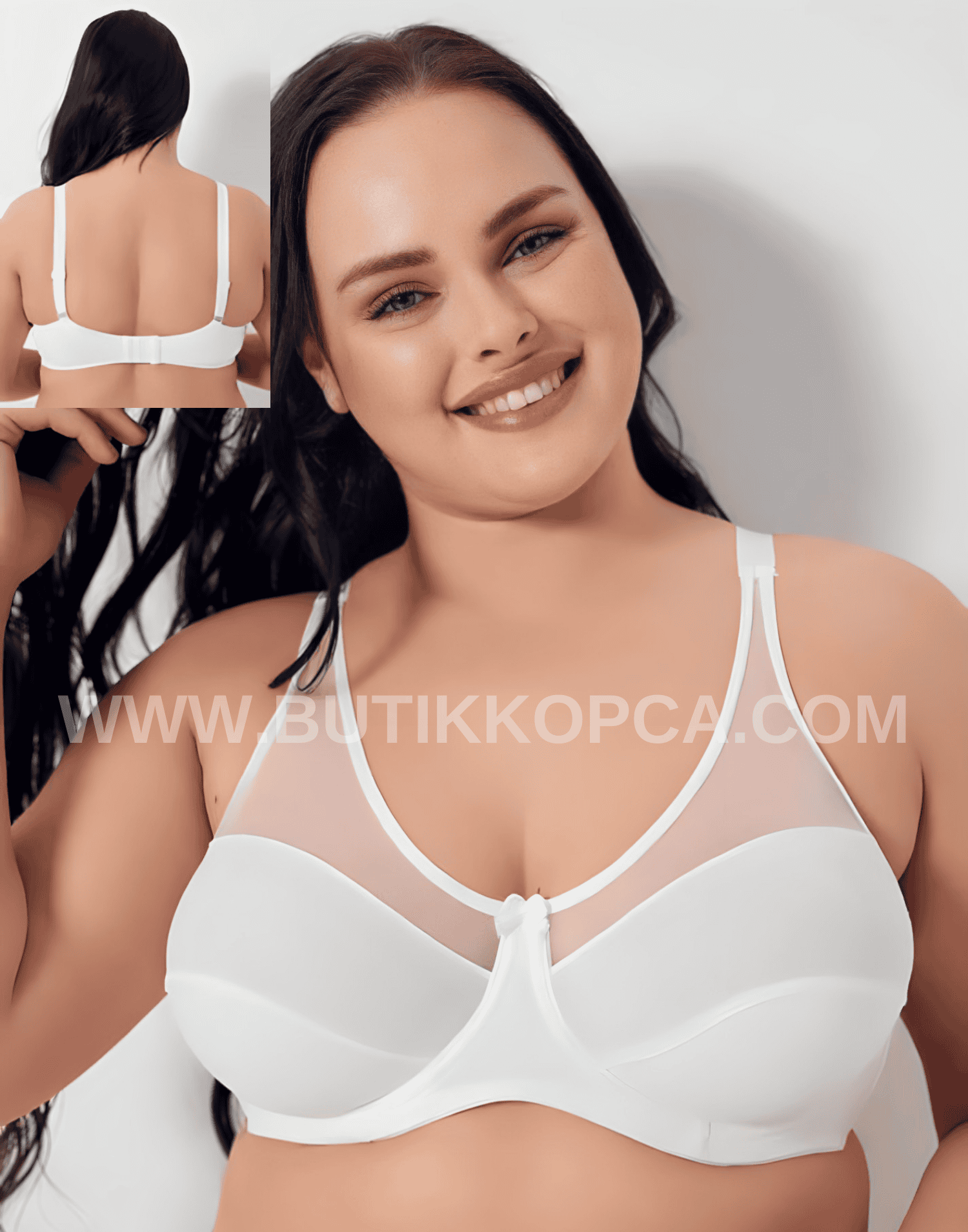 Dikleştirici Cup Dikişli Toparlayıcı Sütyen Süngersiz Beyaz