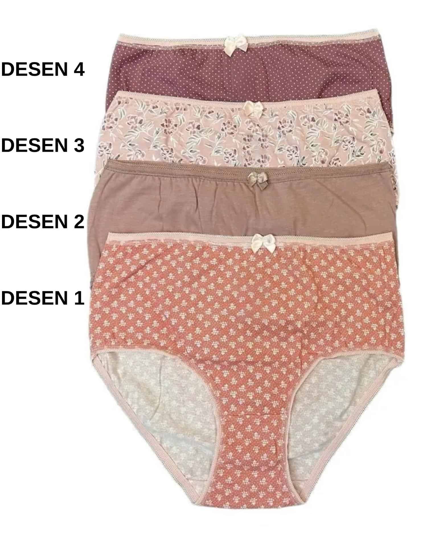 Yüksek Bel Desenli Külotlar Pamuk - Görsel 2