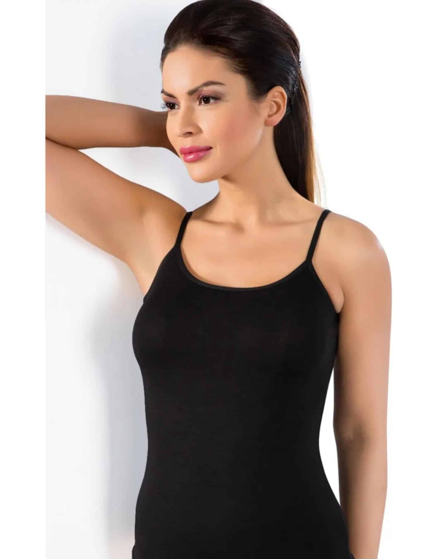 İp Askılı Atlet Battal Siyah