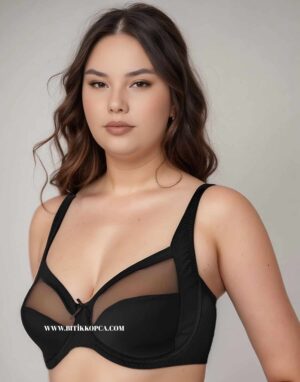 Alternative view of Balenli Süngersiz Yarı Tüllü Minimizer Küçültücü Siyah