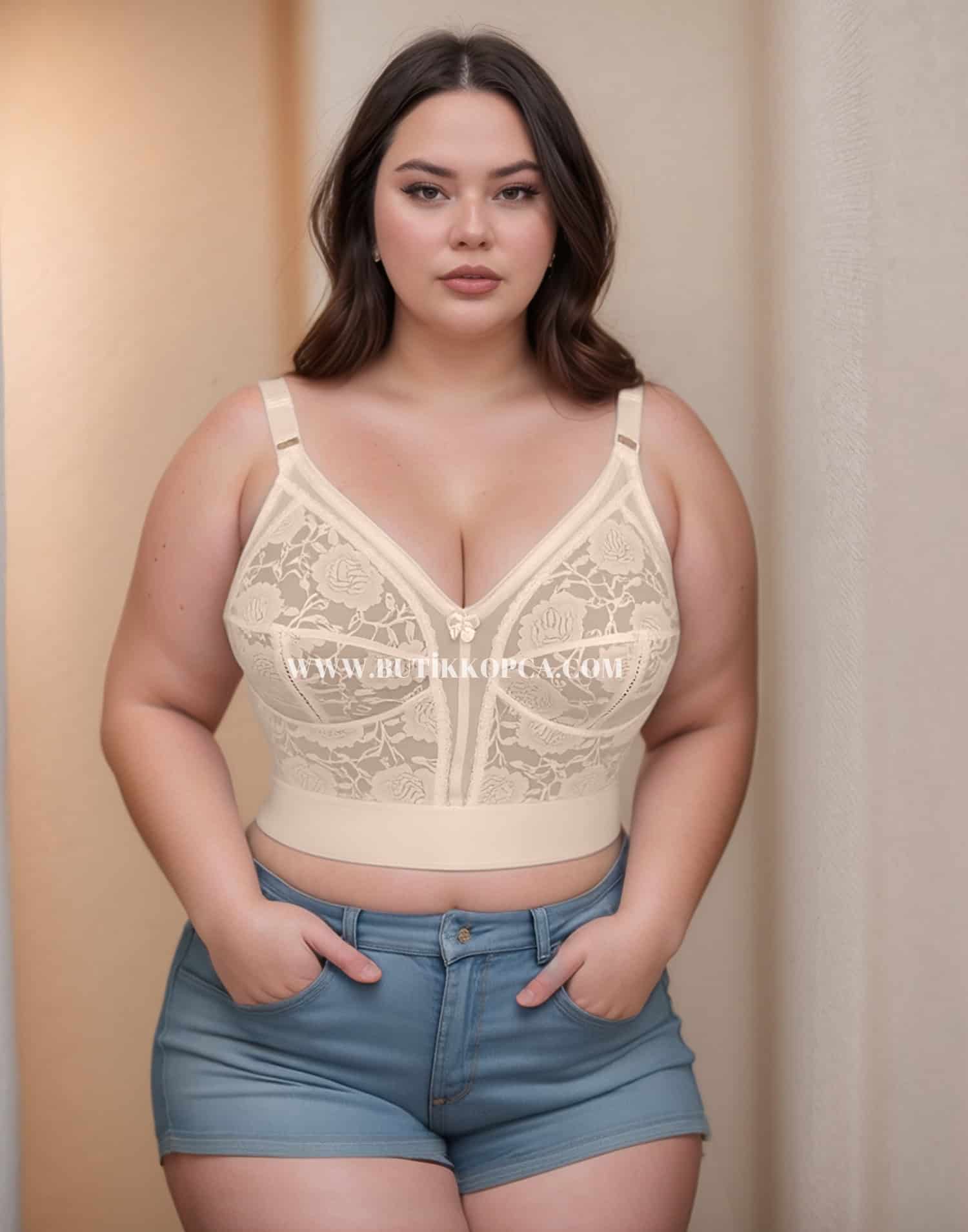 Korseli Mide Toparlayıcı Minimizer Sütyen Premium Ten