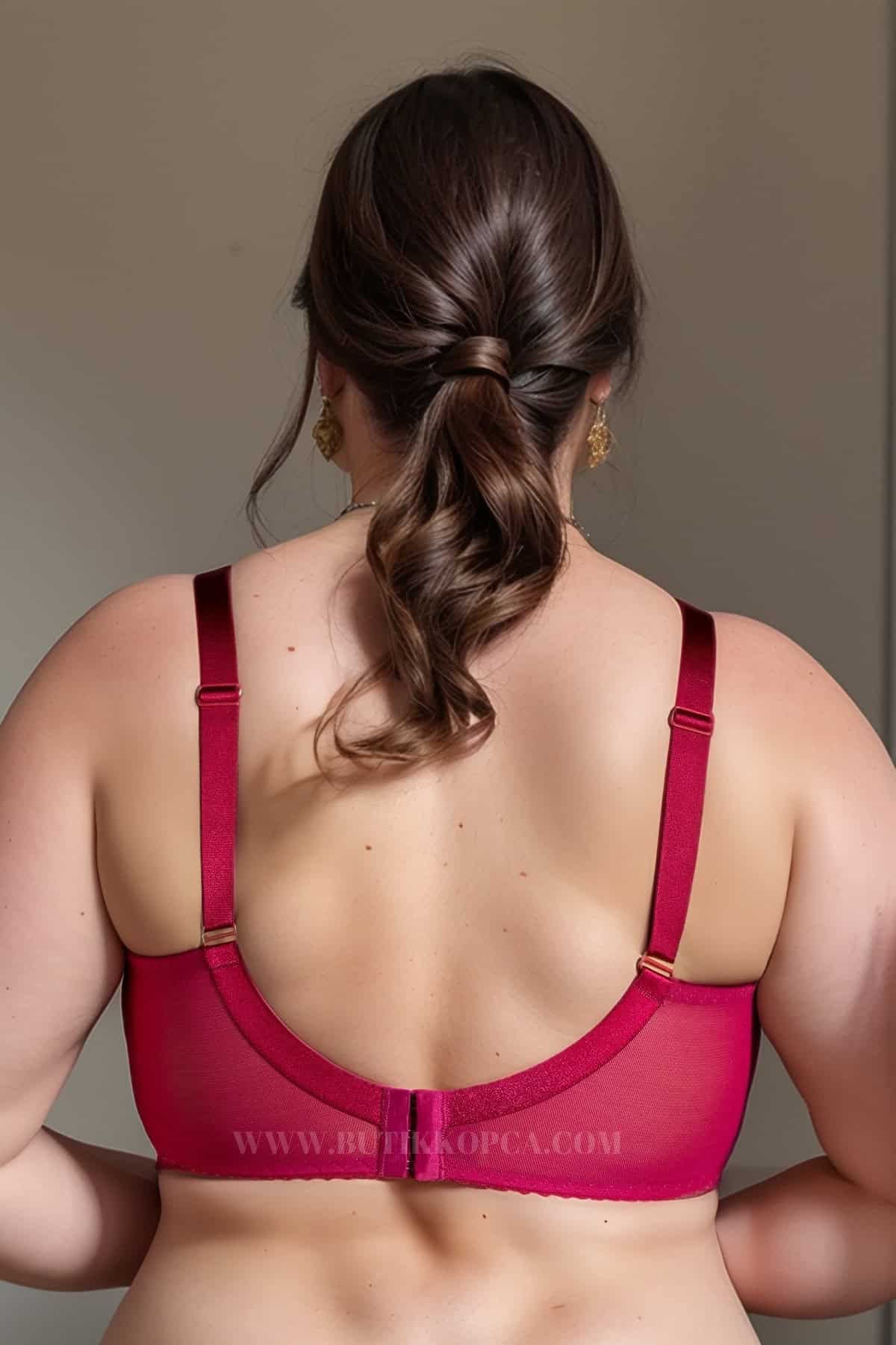 Muhteşem Balensiz Süngersiz 2 Beden İncelten Sırt ve Göğüs Şekillendirici Mürdüm - Görsel 4