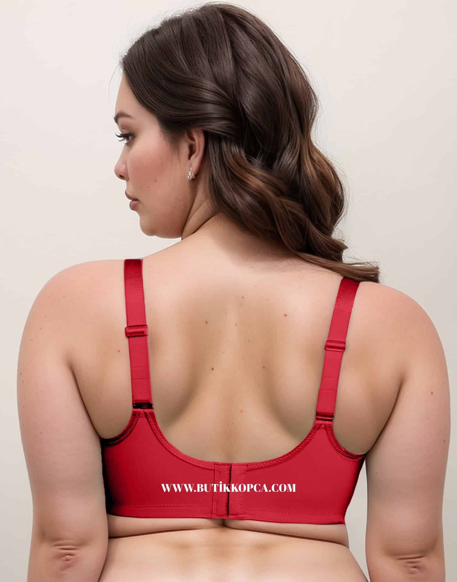 Silikon Yastık Askılı Minimizer Medikal Sütyen Kırmızı (Balenli & Balensiz) - Görsel 6