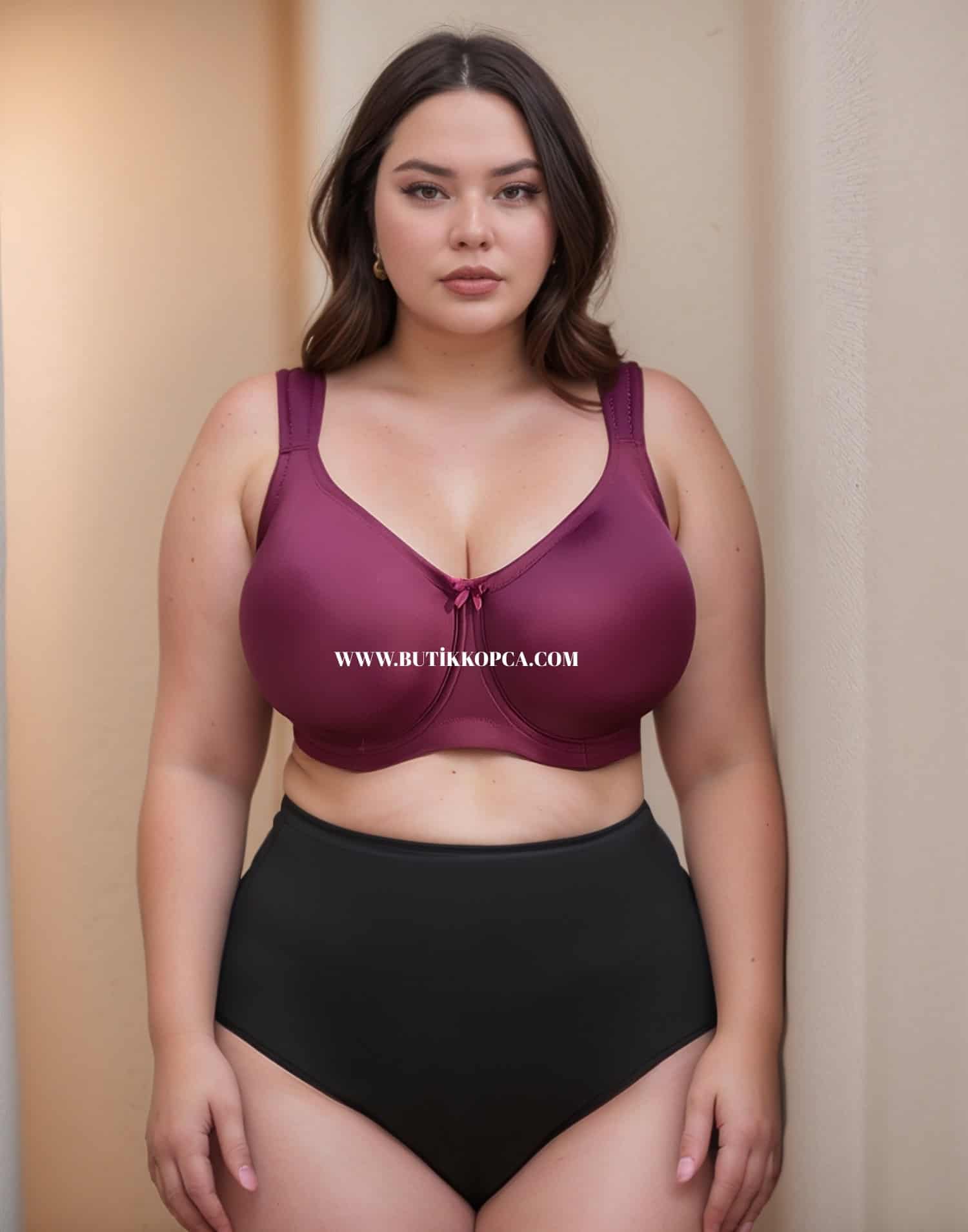 Silikon Yastık Askılı Minimizer Medikal Sütyen Bordo (Balenli & Balensiz)