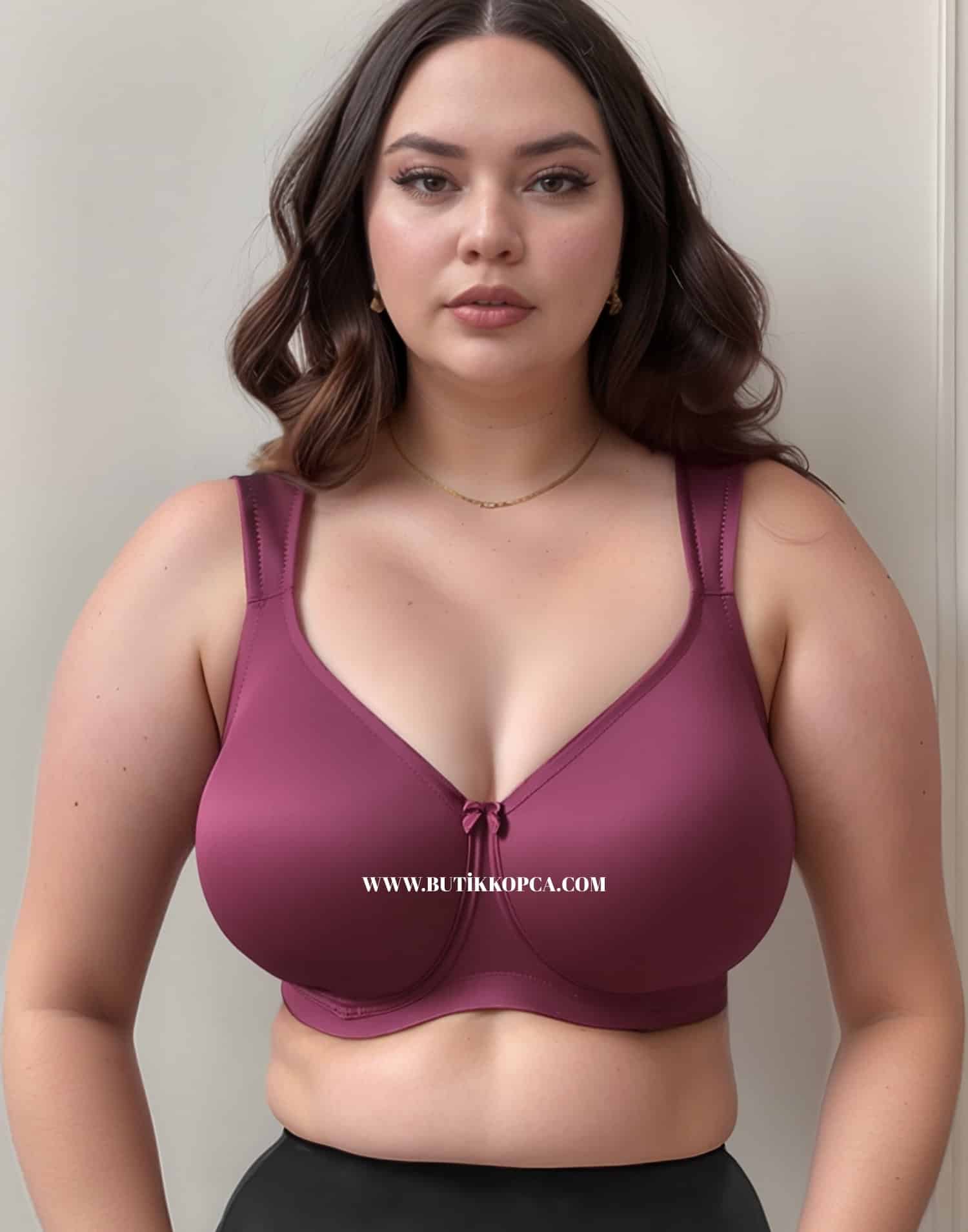 Silikon Yastık Askılı Minimizer Medikal Sütyen Bordo (Balenli & Balensiz) - Görsel 2