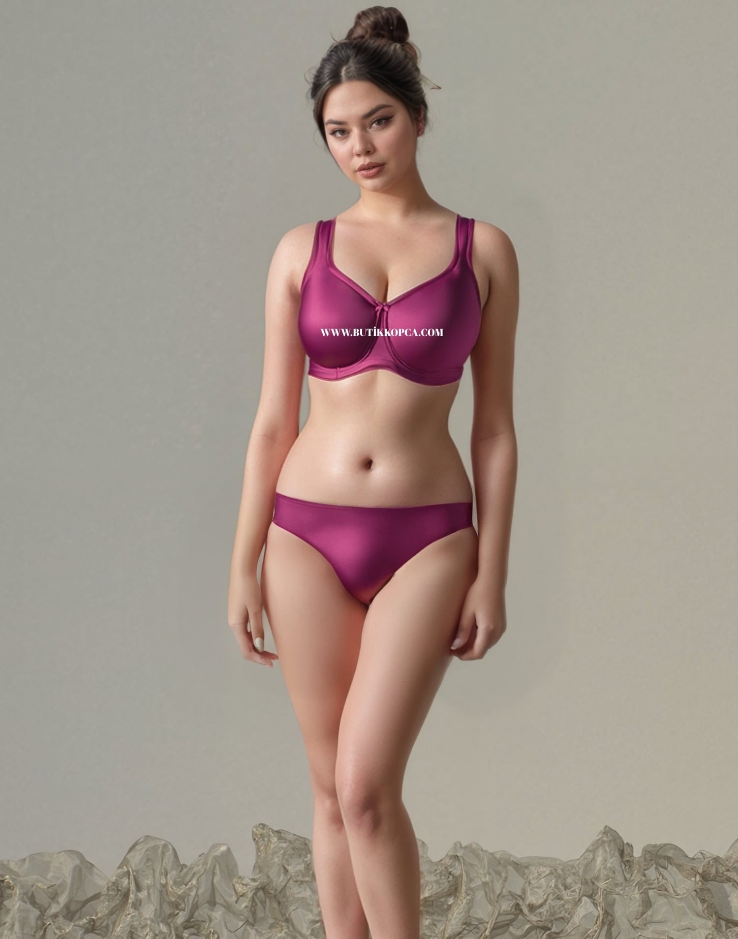 Silikon Yastık Askılı Minimizer Medikal Sütyen Bordo (Balenli & Balensiz) - Görsel 4