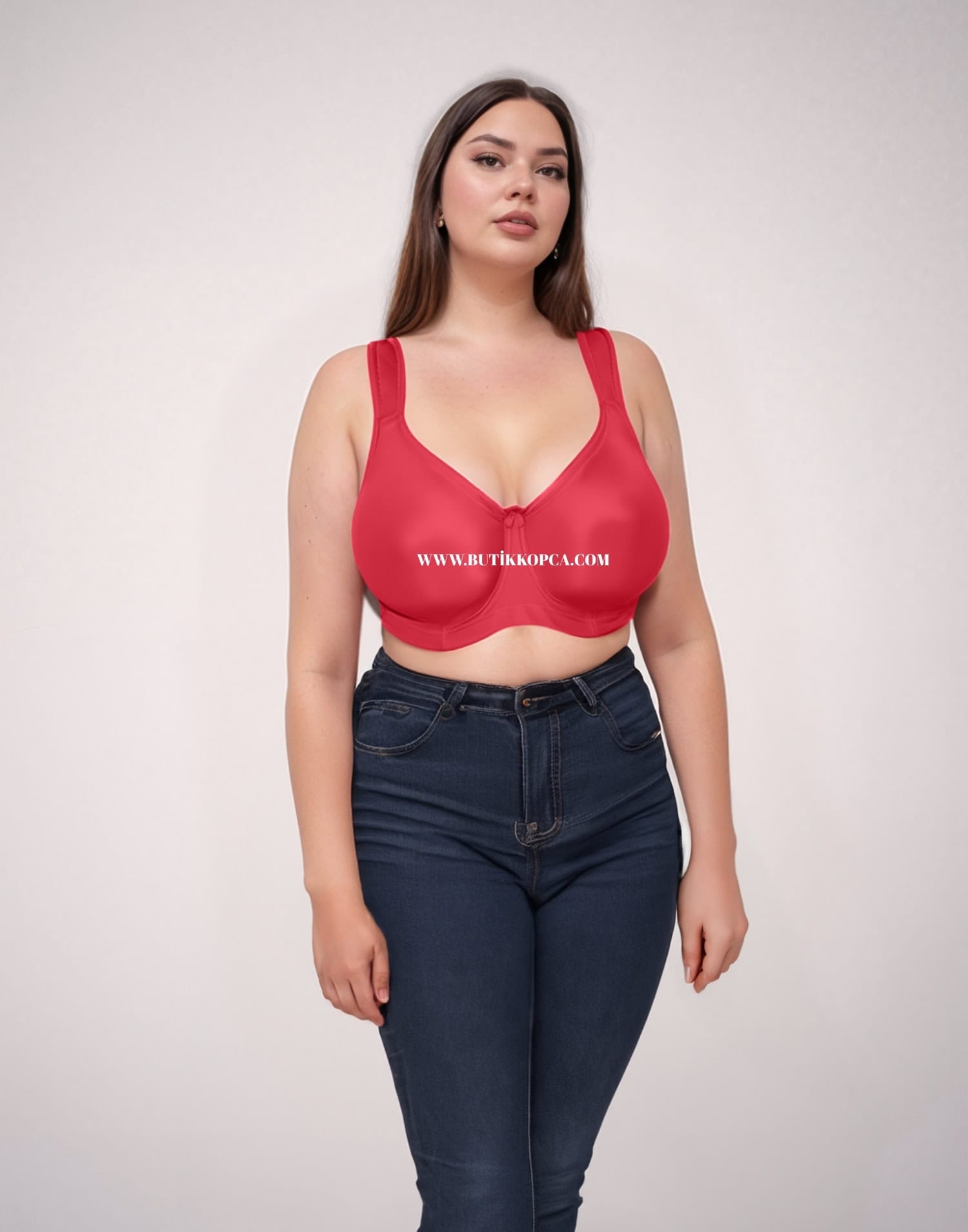 Silikon Yastık Askılı Minimizer Medikal Sütyen Kırmızı (Balenli & Balensiz) - Görsel 3