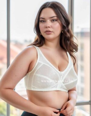 Alternative view of Minimizer Toparlayıcı Desenli Sıkı Kumaş Balensiz Ekru