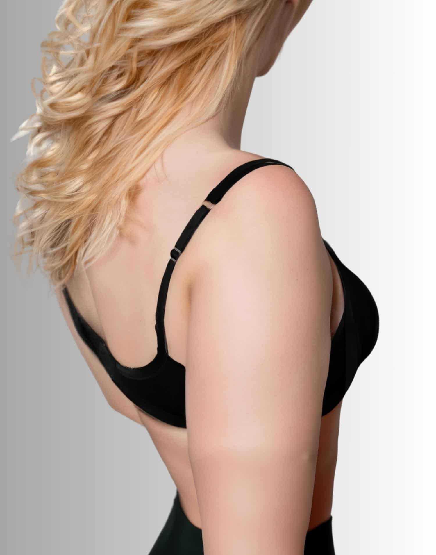 Süngersiz Minimizer Ekstra Rahat Micro Kumaş Balenli Toparlayıcı Siyah - Görsel 3