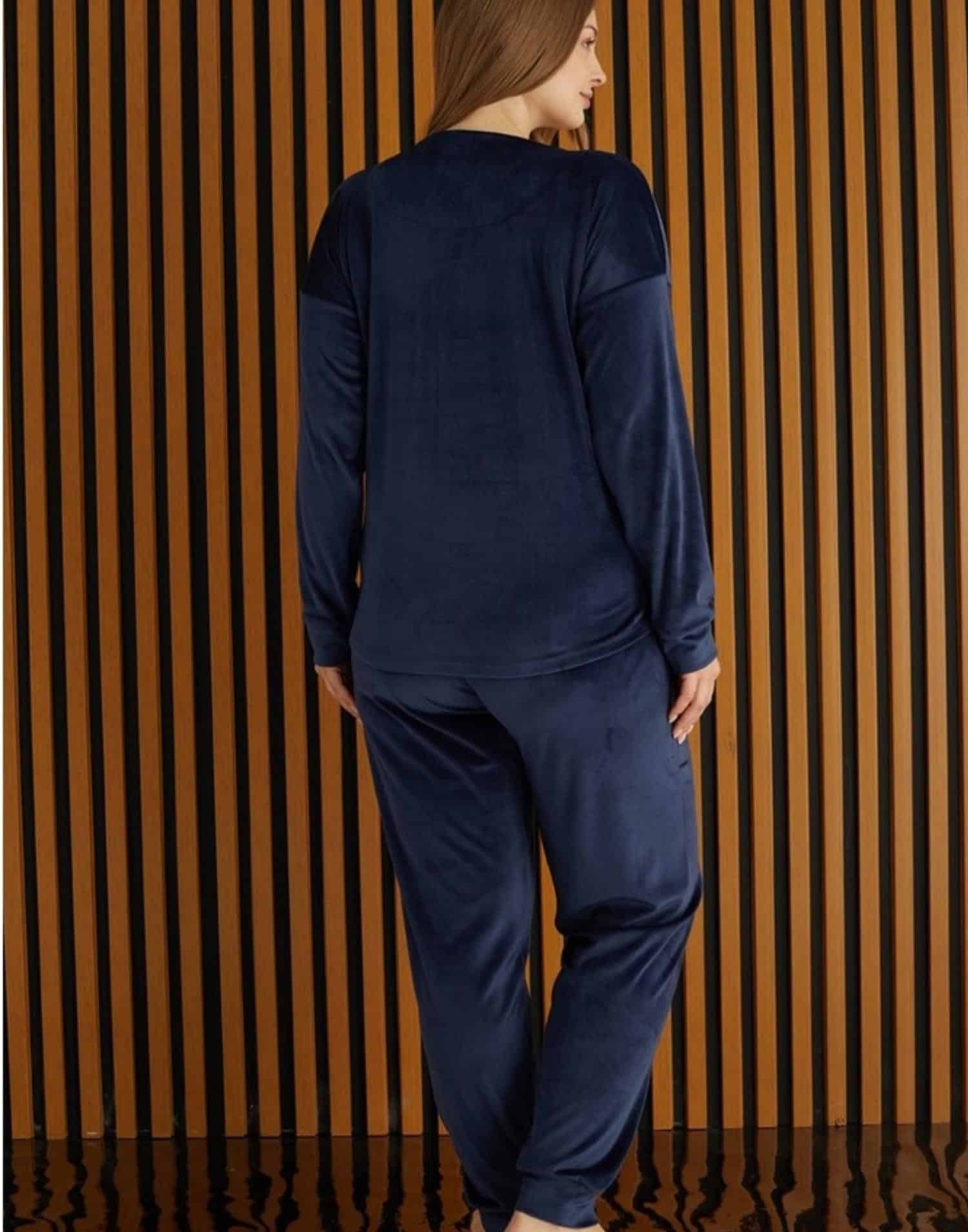 Fransız Kadife Pijama Takımı Battal 4220-35 - Görsel 3