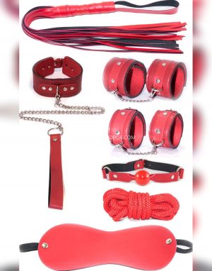 Fantezi 7 Parça Kırbaç-Kelepçe Seti