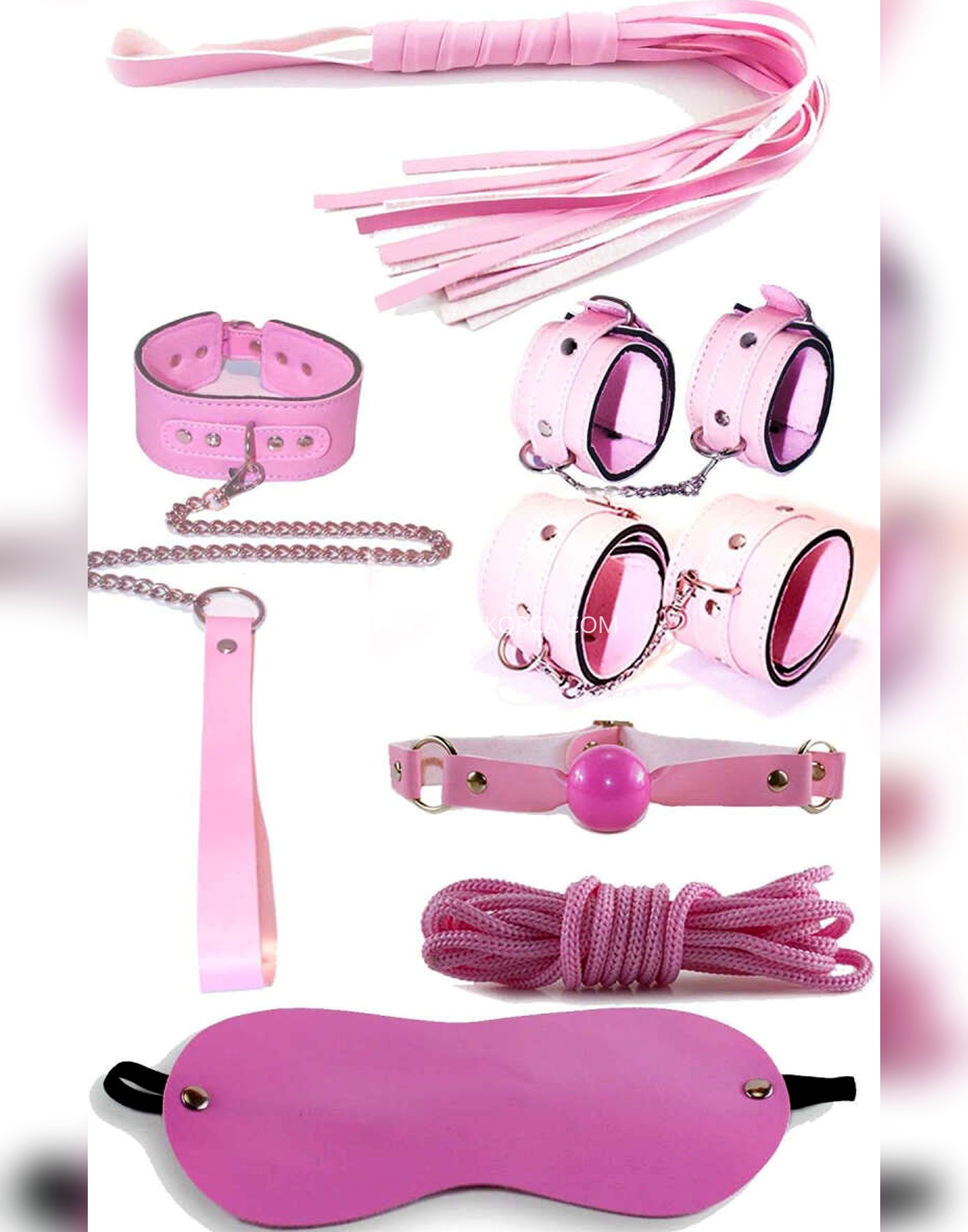 Fantezi 7 Parça Kırbaç-Kelepçe Seti - Görsel 2