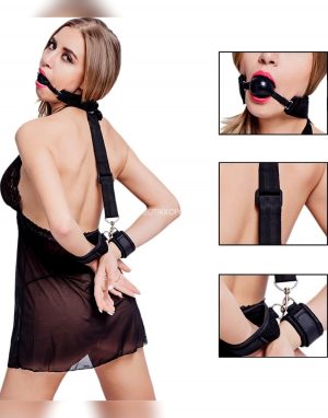 Fantezi Ağız Toplu Boyun El Bağlama Aparatı