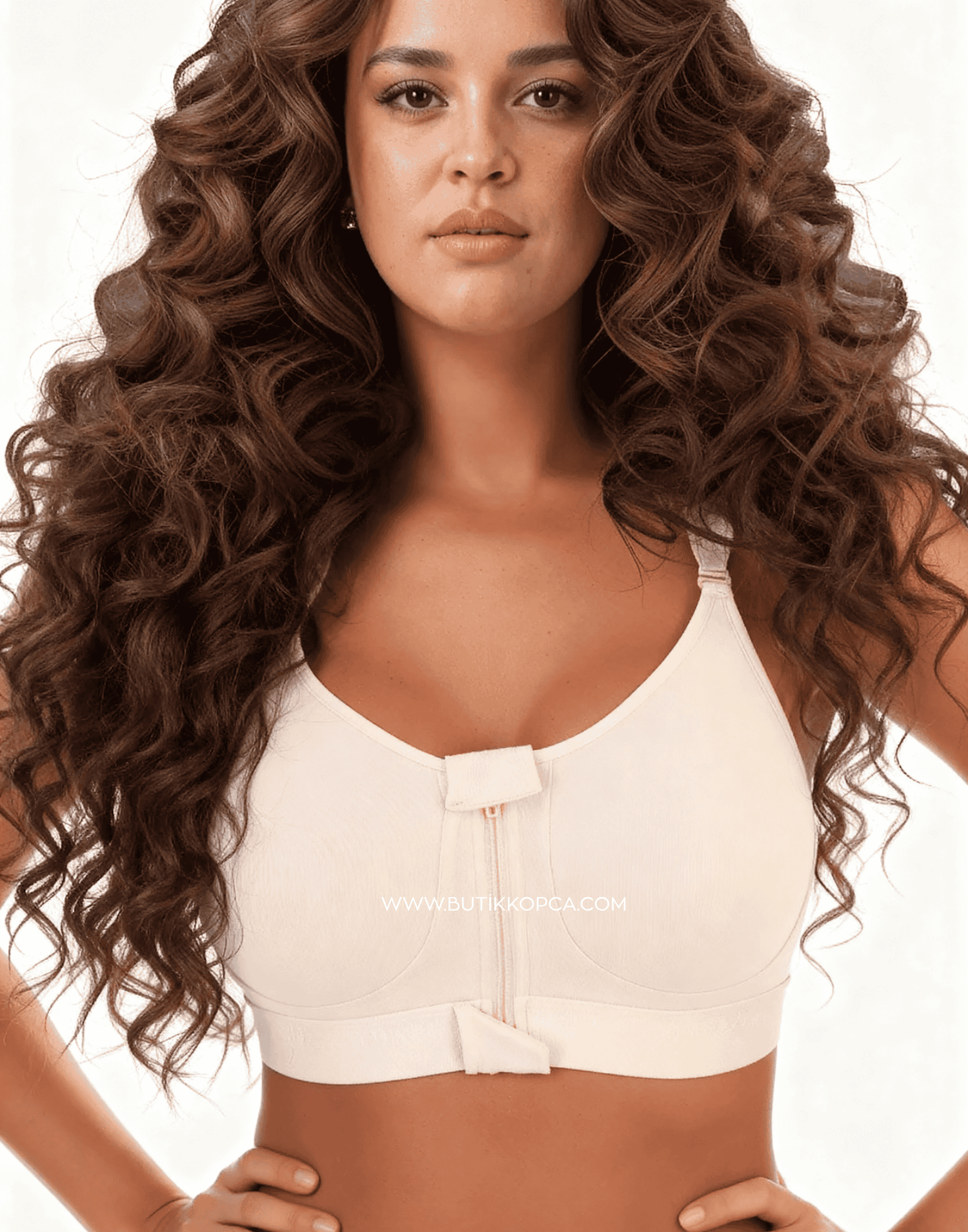 Önden Fermuarlı Pamuklu Toparlayıcı Minimizer Ten - Görsel 14