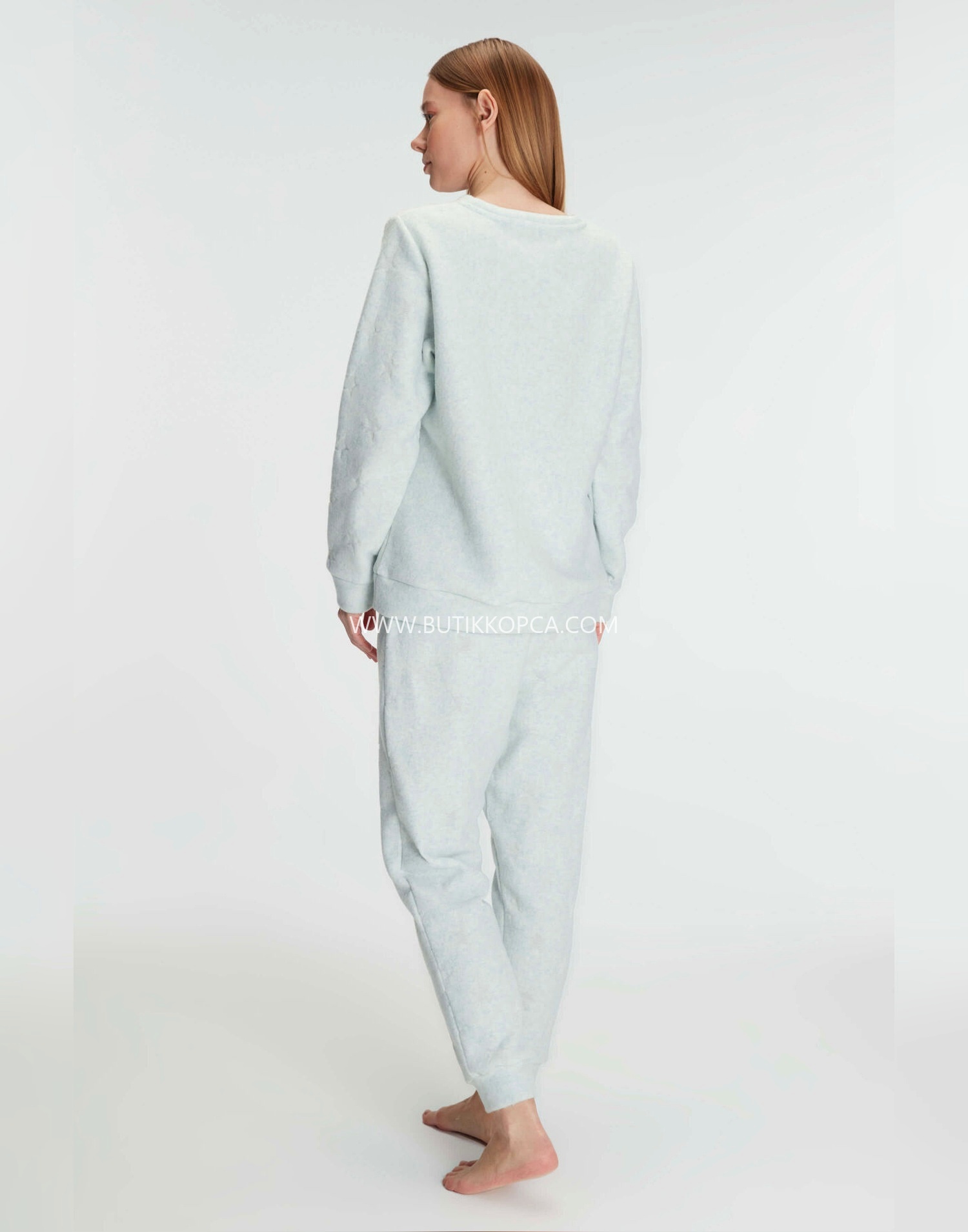 Uzun Kollu Polar Pijama Takımı – Yumuşak Dokulu, Sıcak Tutan Kışlık Takım Yeşil - Görsel 2
