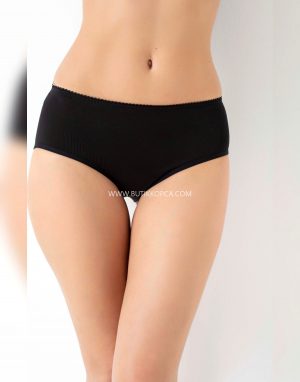 Kalça Kaldıran Destekli Pop-Up Slip Siyah