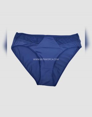 Mikro Kumaş Tüllü Slip Parlament Mavisi