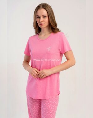 Alternative view of P.Viscon Kısa Kol Pijama Takım Pembe
