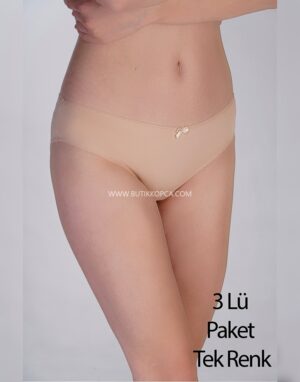 Bikini Penye 3 lü Külot 3'lü Ten