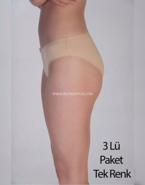 Alternative view of Bikini Penye 3 lü Külot 3'lü Ten