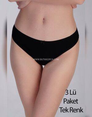 Brazilian Penye 3 lü Külot 3'lü Siyah