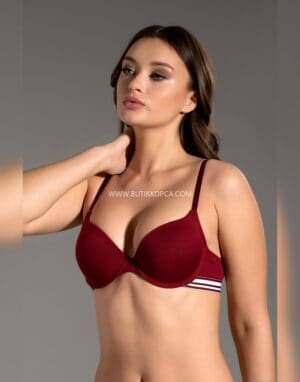 Alternative view of Penye Push Up Sütyen Bordo