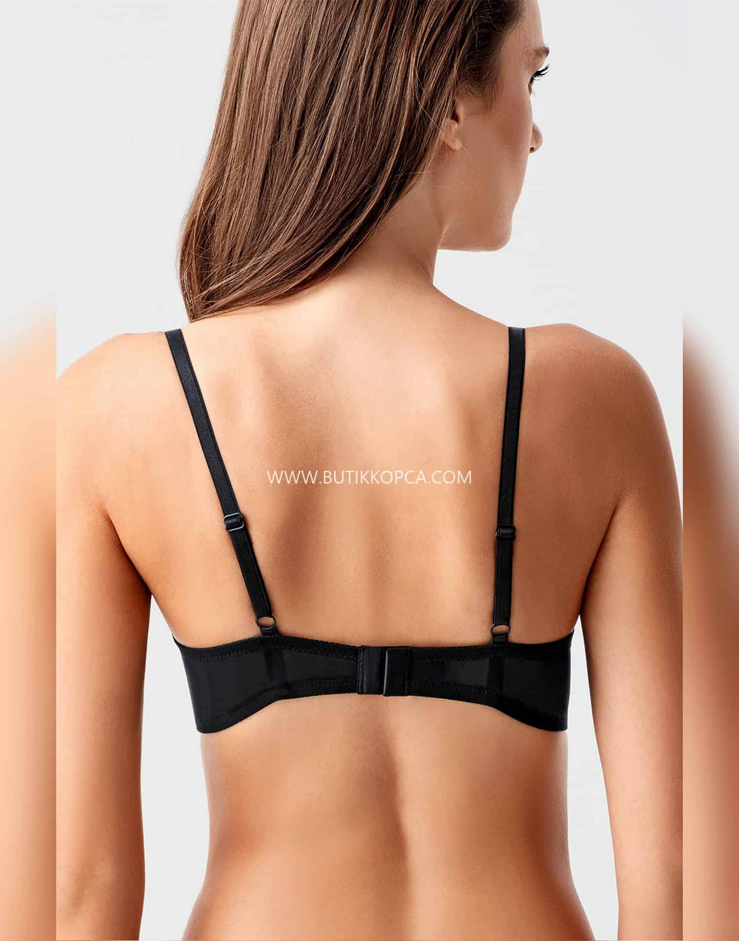 Push Up Dantel Detaylı Sütyen Siyah - Görsel 4