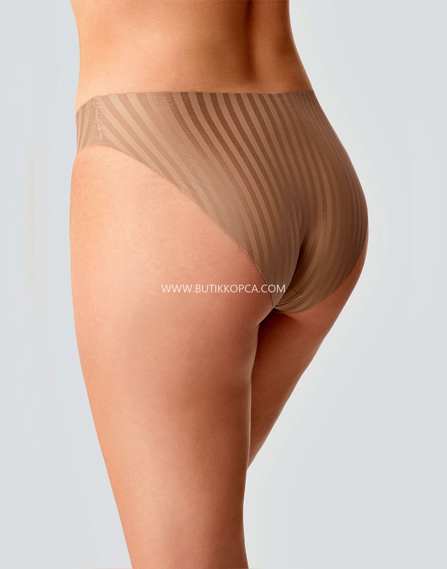 Lazer Kesim Slip Külot Cappuccino - Görsel 4