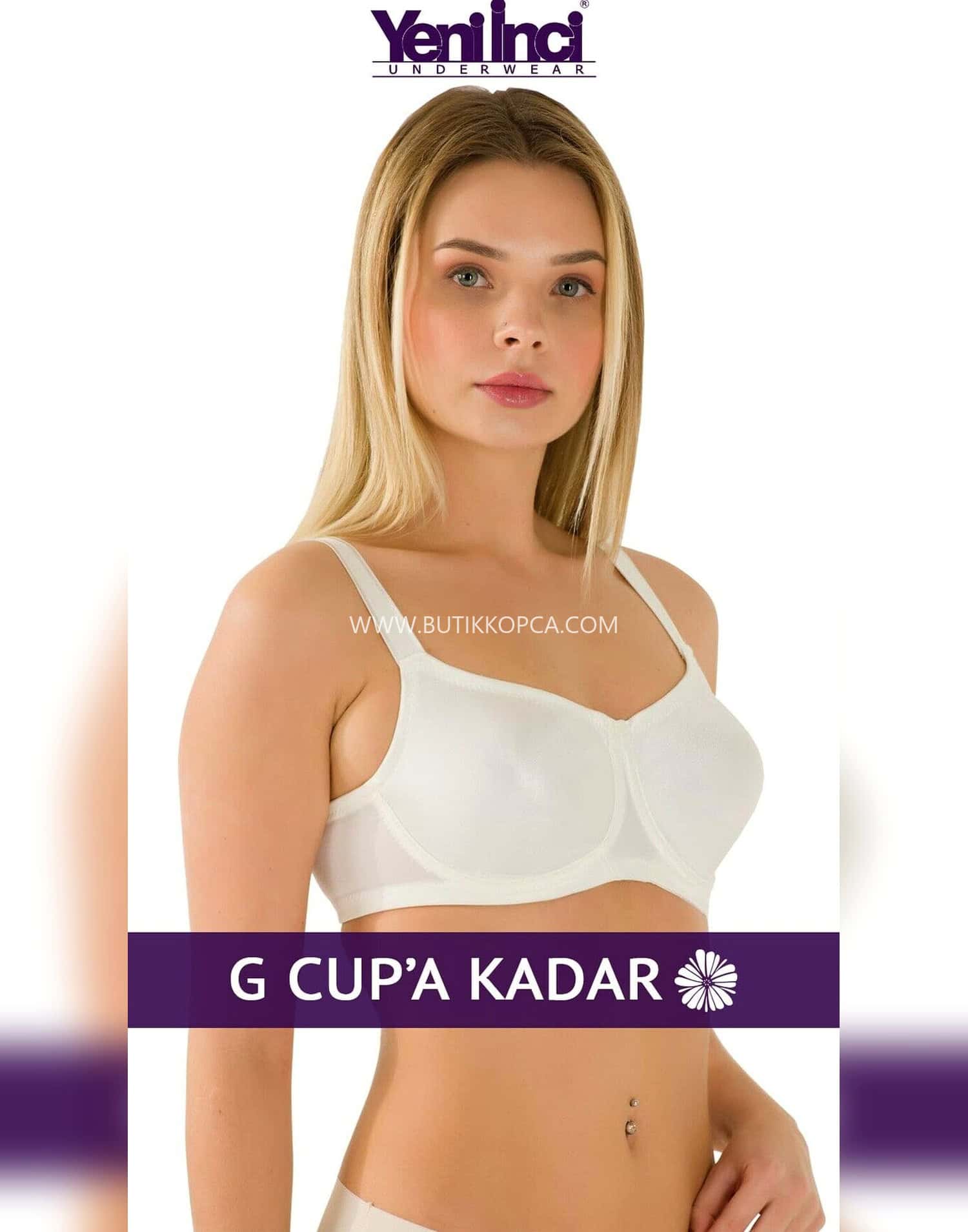 Geniş Askılı Düz Kap Balenli Toparlayıcı Küçültücü Sütyen Beyaz - Görsel 2