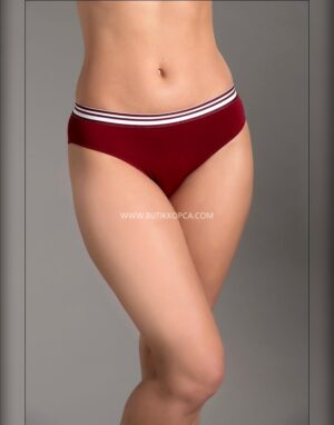 Kadın Penye Slip Külot Bordo