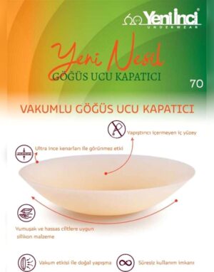 Vakumlu Göğüs Ucu Kapatıcısı Ten