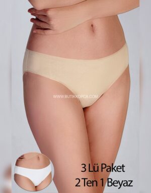 Külot Slip Ten-Ten-Beyaz 3’lü Paket