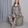 Zebra Saten Pijama Takım Zebra
