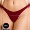 3'lü Lazer İz Yapmaz Kesim Tanga Ten-bordo-cappuchino
