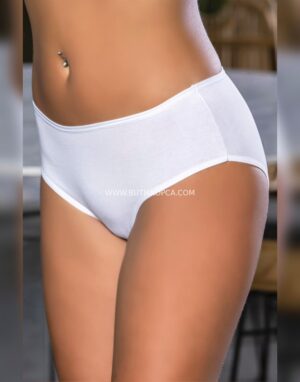 Pamuklu Yüksek Bel Slip Külot Beyaz