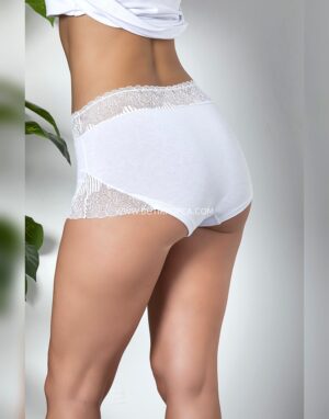 Dantel Detaylı Boxer Beyaz