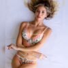 Çiçekli Bralet Sütyen Ve Slip Külot Takım Ekru