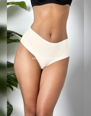 3'Lü Paket Dikişsiz, Iz Yapmaz, Lazer Kesim, Yüksek Bel Slip Külot Ekru