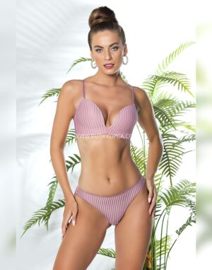 Dekolte Sütyen Ve String Takım Pembe