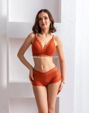 Bralet Sütyen Boxer Takım Kiremit