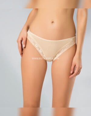 3’lü Kadın Elastan Bikini-Parmak Dantel – Ten