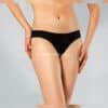 3’lü Kadın Elastan Bikini Beli Parlak – Siyah